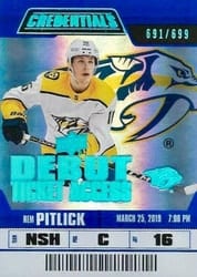 2019-20 Upper Deck Credentials Base Set Rem Pitlick #107 card