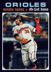 2020 Topps Heritage Base Set Renato Nunez #300 card