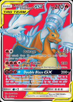 Unbroken Bonds Reshiram & Charizard-GX #194 card