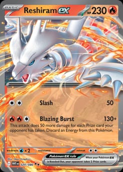 White Flare Reshiram ex #20 card