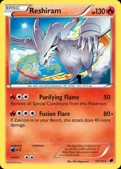 Plasma Freeze Reshiram #17 card
