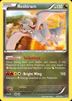 Roaring Skies Reshiram #63 card