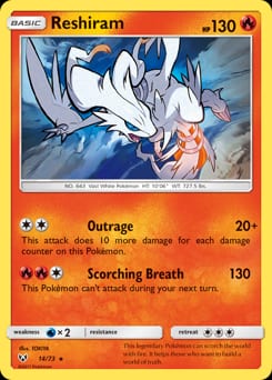 Shining Legends Reshiram #14 card