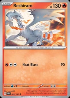 Stellar Crown Reshiram #22 card