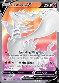 2022 Silver Tempest Reshiram V #172 card