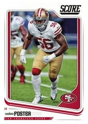 2018 Score Base Set Reuben Foster #281 card