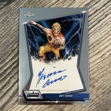 2026 Topps Chrome WWE Blue Brand Autographs Rey Fenix #BBA-REY card