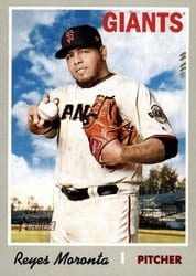 2019 Topps Heritage Base Set Reyes Moronta #337 card