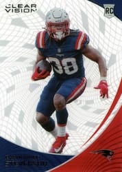 2021 Panini Chronicles Clear Vision Rookies Rhamondre Stevenson #CVR-30 card