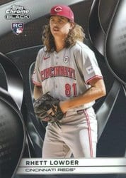 2025 Topps Chrome Black Base Set Rhett Lowder #111 card