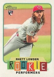 2025 Topps Heritage Rookie Performers Rhett Lowder #RP-12 card