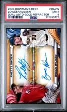 2024 Bowman's Best Dual Autographs Rhett Lowder / Brock Wilken #DA-LW card