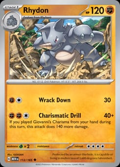 2023 151 Rhydon #112 card