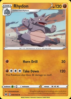 2022 Lost Origin Rhydon #90 card