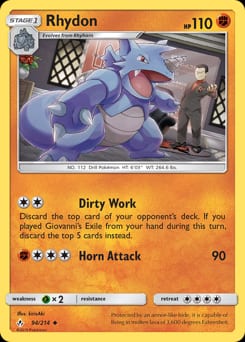 Unbroken Bonds Rhydon #94 card
