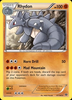 2014 XY Rhydon #61 card