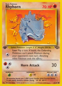 1999 Jungle Rhyhorn #61 card