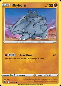 Lost Origin Rhyhorn #89 card