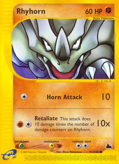 Skyridge Rhyhorn #91 card