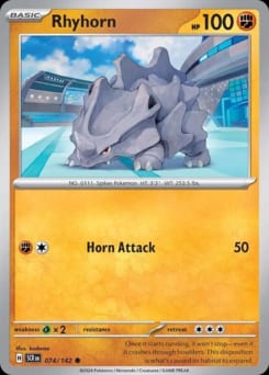 Stellar Crown Rhyhorn #74 card