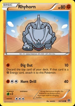 XY Rhyhorn #60 card
