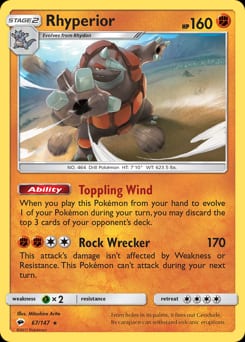 Burning Shadows Rhyperior #67 card