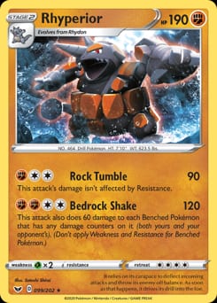 Sword & Shield Rhyperior #99 card