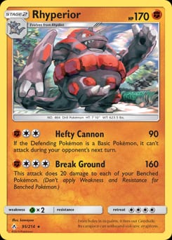 Unbroken Bonds Rhyperior #95 card