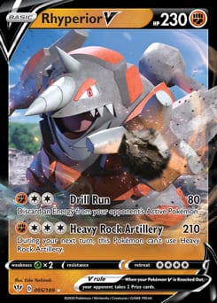 2020 Darkness Ablaze Rhyperior V #95 card