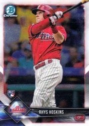 2018 Bowman Chrome Base Set Rhys Hoskins #25 card