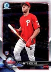 2018 Bowman Chrome Base Set Rhys Hoskins #25b card