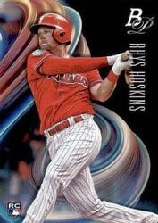 2018 Bowman Platinum Base Set Rhys Hoskins #53 card