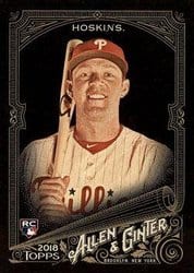 2018 Topps Allen & Ginter X Base Set Rhys Hoskins #211 card