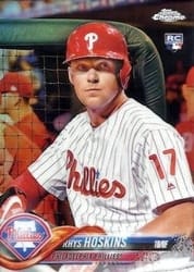 2018 Topps Chrome Base Set Rhys Hoskins #70b card