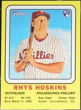 2018 Topps Heritage 1969 Collector Cards Rhys Hoskins #RH card