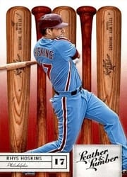 2019 Panini Leather & Lumber Base Set Rhys Hoskins #77 card