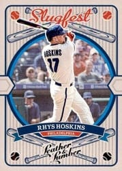 2019 Panini Leather & Lumber Slugfest Rhys Hoskins #SF-4 card
