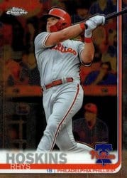 2019 Topps Chrome Base Set Rhys Hoskins #195 card