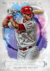 2019 Topps Inception Base Set Rhys Hoskins #44 card
