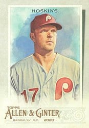 2020 Topps Allen & Ginter Base Set Rhys Hoskins #9 card