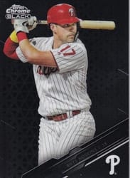 2020 Topps Chrome Black Base Set Rhys Hoskins #31 card
