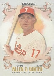 2021 Topps Allen & Ginter Base Set Rhys Hoskins #85 card