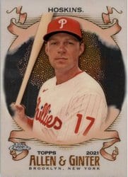 2021 Topps Allen & Ginter Chrome Base Set Rhys Hoskins #85 card