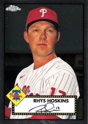 2021 Topps Chrome Platinum Anniversary Base Set Rhys Hoskins #300 card