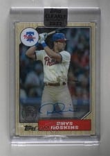 2022 Topps Clearly Authentic 1987 Topps Baseball Autographs Rhys Hoskins #87TBA-RHS card