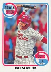 2023 Topps Heritage Now and Then Rhys Hoskins #NT-6 card