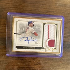 2024 Topps Definitive Collection Framed Autograph Patch Rhys Hoskins #FAPC-RH card
