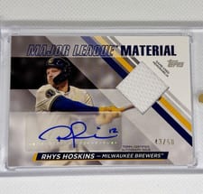 2024 Topps Update Major League Materials Autographs Rhys Hoskins #MLMAU-RH card