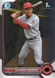 2022 Bowman Chrome Prospects Ricardo Cabrera #BCP-158 card