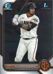 2022 Bowman Chrome Prospects Ricardo Genoves #BCP-60 card